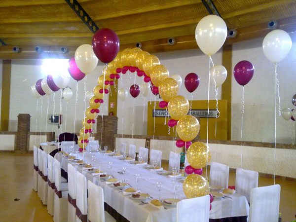 Decoración con globos - Arcos de mesa